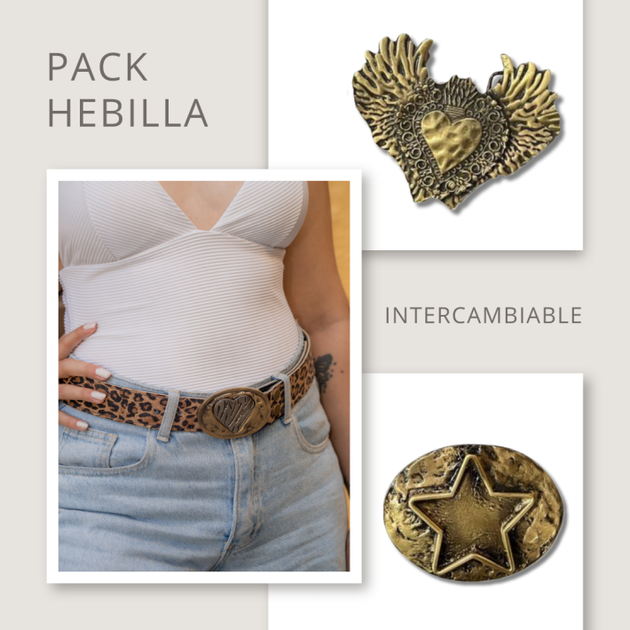 Pack Cinturón Print Hebilla Intercambiable