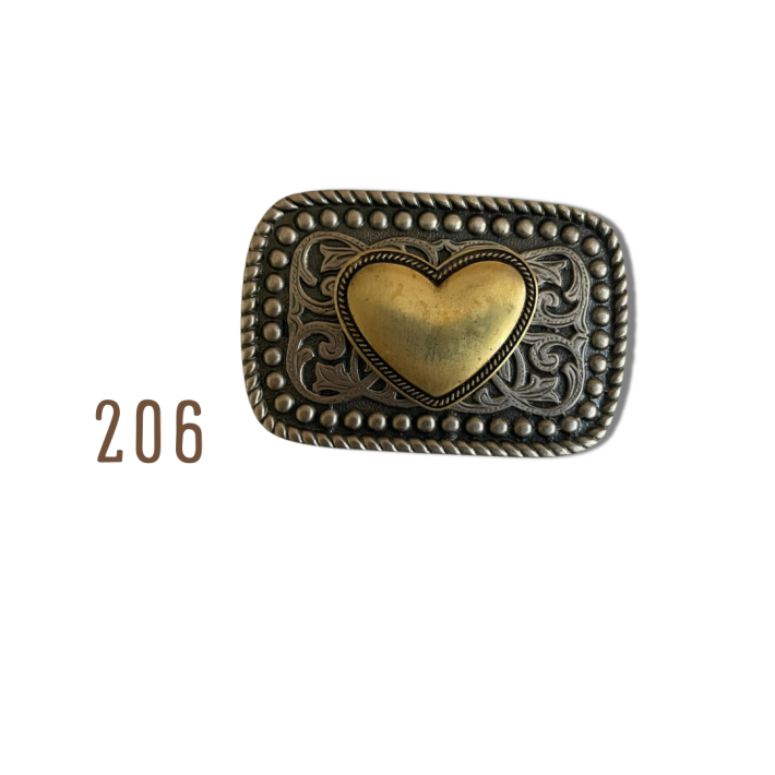 Hebilla Cuadrada corazón 206