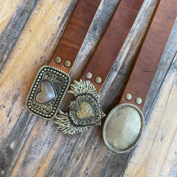 Cinturón Café Rústico Más Hebilla a Elección