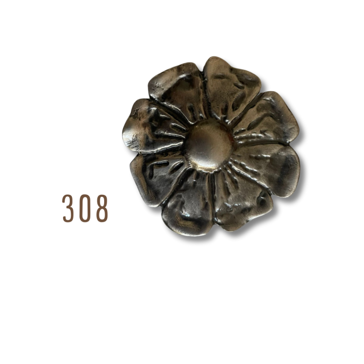 Hebilla Flor Plata 308