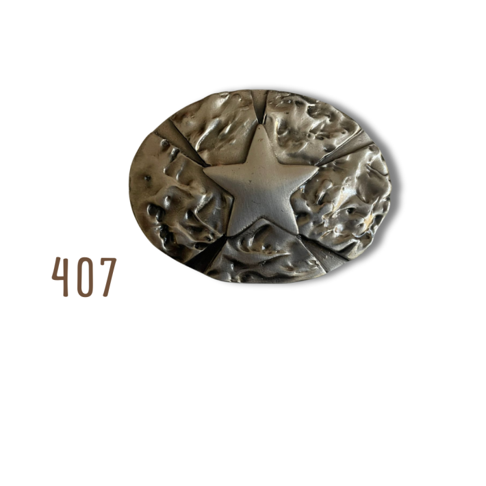 Hebilla Estrella Óvalo Plata 407