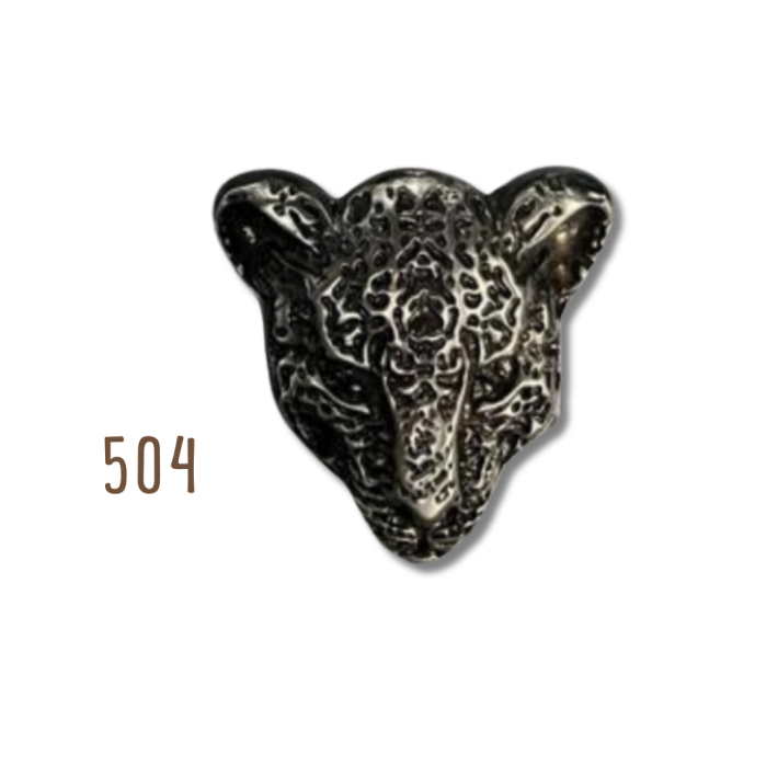 Hebilla Leopardo Plata 504