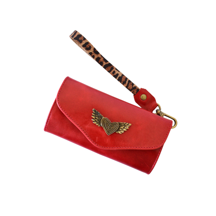 Billetera Flo Bicolor Roja con Print