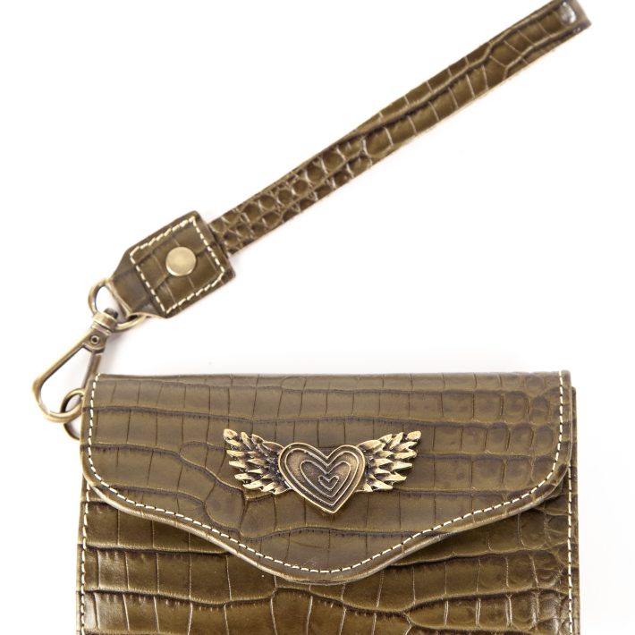 Billetera Mini Verde Textura