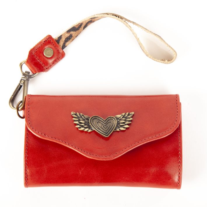 Billetera Mini Roja con Print