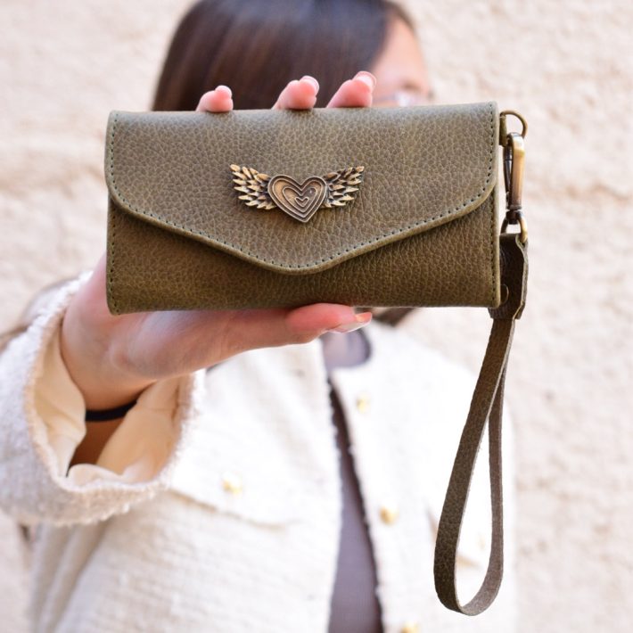 Billetera Flo Verde Textura